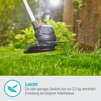 Gardena Akku-Trimmer ComfortCut 23/18V P4A ohne Akku: Rasentrimmer mit 230 mm Schnittkreis, Teleskopstiel und schwenkbarer Trimmerkopf (14701-55)