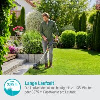 Gardena Akku-Trimmer ComfortCut 23/18V P4A ohne Akku: Rasentrimmer mit 230 mm Schnittkreis, Teleskopstiel und schwenkbarer Trimmerkopf (14701-55)