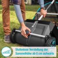 Gardena Laub- und Rasensammler: Kehrmaschine für den Garten, mit entnehmbarem Fangsack, rotierendes Bürstensystem, ergonomischer Griff, geräuscharm (3565-20)