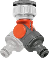 Gardena Winkelhahnstück: Anschluss für 26,5 mm (G 3/4 Zoll)-Wasserhahn mit 33,3 mm (G 1 Zoll)-Gewinde & 21 mm (G 1/2 Zoll)-Wasserhahn mit 26,5 mm (G 3/4 Zoll) Gewinde (2999-20)