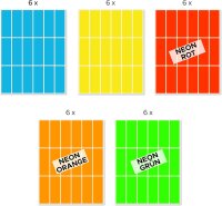 AVERY Zweckform Art. 51047 Bunte Etiketten, selbstklebend (540 farbige Aufkleber, 50x19mm, Klebeetiketten in 5 verschiedenen Farben, handbeschriftbare Umzugsaufkleber, permanent haftend) 30 Blatt