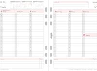 Chronoplan 50205 Kalendereinlage 2025 (Jahres-Set A5 (148x210mm), Ersatzkalendarium für Terminplaner, Tagesplaner, ideal für detaillierte Tagesplanung, 1 Tag auf 2 Seiten, mit Universallochung) weiß