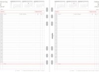 Chronoplan 50225 Kalendereinlage 2025 (Tagesplan A5 (148x210mm), Ersatzkalendarium für Terminplaner, Tagesplaner, ideal für detaillierte Tagesplanung, 1 Tag auf 1 Seite, mit Universallochung) weiß