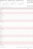 Chronoplan 50265 Kalendereinlage 2025 (Brieftaschenplan A5 (156x210mm) Ersatzkalendarium für Terminplaner, Monatsplaner für 15 Monate, 1 Monat auf 1 Seite zum Aufklappen, mit Universallochung) weiß