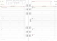 Chronoplan 50575 Kalendereinlage 2025 (Wochenplan A5 (148x210mm) Ersatzkalendarium für Terminplaner, ideal für detaillierte Wochenplanung, 1 Woche auf 2 Seiten in Zeilen, mit Universallochung) weiß