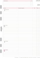 Chronoplan 50575 Kalendereinlage 2025 (Wochenplan A5 (148x210mm) Ersatzkalendarium für Terminplaner, ideal für detaillierte Wochenplanung, 1 Woche auf 2 Seiten in Zeilen, mit Universallochung) weiß