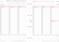 Chronoplan 50705 Kalendereinlage 2025 (Wochenplan A4 (210x297mm) Ersatzkalendarium für Terminplaner, ideal für detaillierte Wochenplanung, 1 Woche auf 2 Seiten in Spalten, mit Universallochung) weiß