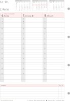 Chronoplan 50705 Kalendereinlage 2025 (Wochenplan A4 (210x297mm) Ersatzkalendarium für Terminplaner, ideal für detaillierte Wochenplanung, 1 Woche auf 2 Seiten in Spalten, mit Universallochung) weiß