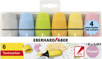 Eberhard Faber 551413 Textmarker Mini Highlighter pastell Nr.II 6er Etui