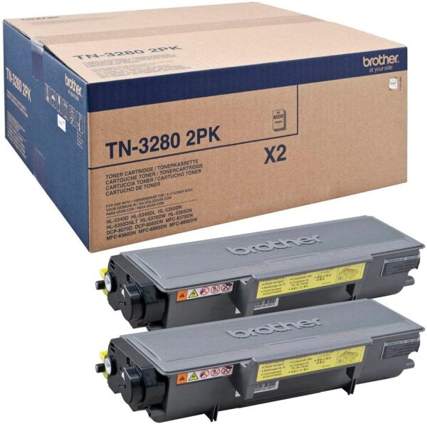 brother TN-3280 schwarz Toner, 2er-Set