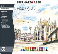 Eberhard Faber 516124 - Buntstifte Set Artist Color, 24 Farbstifte im Metalletui