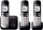 Panasonic KX-TG6823GB DECT Schnurlostelefon mit Anrufbeantworter (3 Mobilteile, strahlungsarm, Eco-Modus, GAP Telefon, Festnetz) schwarz