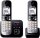 Panasonic KX-TG6812GB DECT Schnurlostelefon DUO ohne Anrufbeantworter (strahlungsarm, Eco-Modus, GAP Telefon, Festnetz, Anrufsperre) schwarz