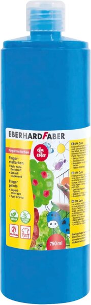 Eberhard Faber 578951 - Fingerfarbe EFA Color, phthaloblau, 750 ml, schnelltrocknend und auswaschbar