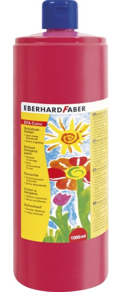 Eberhard Faber 575026 Schulmalfarbe EFA Color 1000ml p. karmin