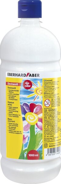 Eberhard Faber 575403 Deckweiß EFA Color, 1.000 ml Flasche