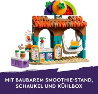 LEGO Friends Smoothie-Stand am Strand, Spielset für Rollenspiele, Geschenkidee für Mädchen und Jungen ab 6 Jahren mit Spielfiguren, Schildkröte und Zubehör, Spielzeug für soziale Entwicklung 42625