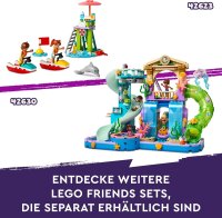 LEGO Friends Smoothie-Stand am Strand, Spielset für Rollenspiele, Geschenkidee für Mädchen und Jungen ab 6 Jahren mit Spielfiguren, Schildkröte und Zubehör, Spielzeug für soziale Entwicklung 42625