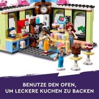 LEGO Friends Heartlake City Café, Kinderspielzeug, Spielzeug-Bäckerei, Geschenkidee für Mädchen und Jungen ab 6 Jahren, Set mit 3 Spielfiguren und Hundefigur 42618