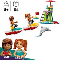 LEGO Friends Rettungsschwimmer Aussichtsturm mit Jetskis, Kinderspielzeug, Geschenkidee für Mädchen und Jungen ab 5 Jahren mit 2 Spielfiguren und Delfin, Jetski-Spielzeug 42623