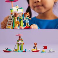 LEGO Friends Rettungsschwimmer Aussichtsturm mit Jetskis, Kinderspielzeug, Geschenkidee für Mädchen und Jungen ab 5 Jahren mit 2 Spielfiguren und Delfin, Jetski-Spielzeug 42623