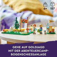 LEGO Friends Bogenschießen im Abenteuercamp, Bauspielzeug für Kinder mit Pfeil und Bogen, 2 Spielfiguren und einem Waschbären, für Mädchen und Jungen ab 6 Jahren 42622