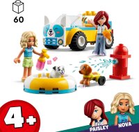 LEGO Friends Mobiler Hundesalon, Fahrzeug-Spielset mit Tieren für Rollenspiele, Kinderspielzeug mit 2 Spielfiguren und 2 Hunden für Mädchen und Jungen ab 4 Jahren, Hundepflegeset 42635