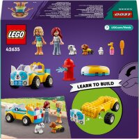 LEGO Friends Mobiler Hundesalon, Fahrzeug-Spielset mit Tieren für Rollenspiele, Kinderspielzeug mit 2 Spielfiguren und 2 Hunden für Mädchen und Jungen ab 4 Jahren, Hundepflegeset 42635