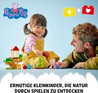 LEGO DUPLO Peppa Wutz Garten mit Baumhaus: Lern-Set für Vorschulkinder zum Bauen und Umbauen mit 2 Figuren, Geschenkidee für Kinder ab 2 Jahren, Jungen und Mädchen 10431