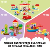 LEGO DUPLO Peppa Wutz Geburtstagshaus: kreatives Spielzeug mit 3 Figuren, Spielzeughaus zum Bauen und Umbauen für Kinder ab 2 Jahren, Jungen und Mädchen, Geschenk für Kleinkinder 10433