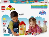 LEGO DUPLO Peppa Wutz Geburtstagshaus: kreatives Spielzeug mit 3 Figuren, Spielzeughaus zum Bauen und Umbauen für Kinder ab 2 Jahren, Jungen und Mädchen, Geschenk für Kleinkinder 10433