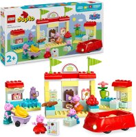 LEGO DUPLO 10434 Peppas Supermarkt: kreatives Lernspielzeug und Spielset, Geschenk für Jungen und Mädchen ab 2 Jahren, fördert die Fingerfertigkeit