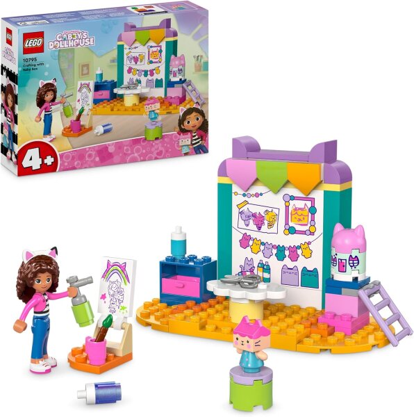 LEGO 4+ Gabbys Puppenhaus Bastelspaß mit Baby Box, Spielset für Rollenspiele, kreatives Kunst- und Bastelset für Mädchen und Jungen ab 4 Jahren, Spielzeug-Modellhaus 10795