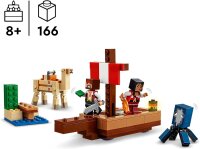 LEGO Minecraft Die Piratenschiffreise, Spielzeug-Schiff mit Piratenfiguren, Tintenfisch und Kamel, Bauspielzeug für Rollenspiele, Geschenk für Jungen und Mädchen ab 8 Jahren 21259