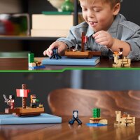 LEGO Minecraft Die Piratenschiffreise, Spielzeug-Schiff mit Piratenfiguren, Tintenfisch und Kamel, Bauspielzeug für Rollenspiele, Geschenk für Jungen und Mädchen ab 8 Jahren 21259