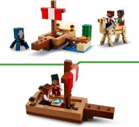 LEGO Minecraft Die Piratenschiffreise, Spielzeug-Schiff mit Piratenfiguren, Tintenfisch und Kamel, Bauspielzeug für Rollenspiele, Geschenk für Jungen und Mädchen ab 8 Jahren 21259