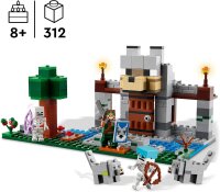 LEGO Minecraft Die Wolfsfestung, Action-Spielset mit Skeletten und Festung zum Erkunden, Geschenk für Gamer, Jungen und Mädchen ab 8 Jahren, Bauspielzeug für Actionabenteuer 21261