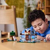 LEGO Minecraft Die Wolfsfestung, Action-Spielset mit Skeletten und Festung zum Erkunden, Geschenk für Gamer, Jungen und Mädchen ab 8 Jahren, Bauspielzeug für Actionabenteuer 21261