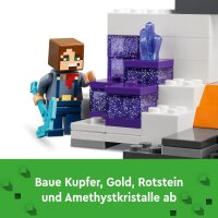 LEGO Minecraft Die Mine in den Badlands, Bergbau-Spielzeug zum Videospiel, Set für Jungen und Mädchen ab 8 Jahren, Bauspaß Steinen, Abenteuerset, Geburtstagsgeschenk 21263