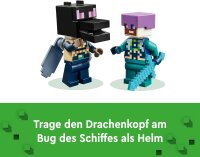 LEGO Minecraft Der Enderdrache und das Endschiff, Action-Spielzeug und Entdeckerset, Bauset zum Videospiel, Abenteuer-Spielset, Geschenk für Jungen und Mädchen ab 8 Jahren 21264