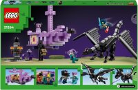 LEGO Minecraft Der Enderdrache und das Endschiff, Action-Spielzeug und Entdeckerset, Bauset zum Videospiel, Abenteuer-Spielset, Geschenk für Jungen und Mädchen ab 8 Jahren 21264