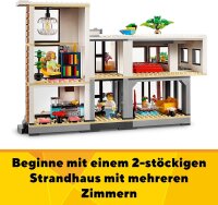 LEGO Creator Modernes Haus, 3-in-1-Set zum Umbauen in ein Stadthaus oder eine Waldhütte, Modellhaus, Geschenkidee für Jungen und Mädchen ab 9 Jahren, Lernspielzeug 31153