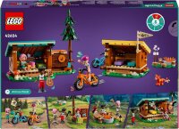 LEGO Friends Gemütliche Hütten im Abenteuercamp, Spielset für Rollenspiele in freier Natur, Kinderspielzeug für Mädchen und Jungen ab 7 Jahren mit 3 Spielfiguren und Fuchs, Camping-Spielzeug 42624