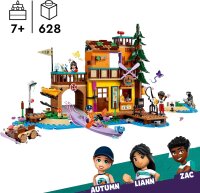 LEGO Friends Abenteuercamp mit Kayak, Bauspielzeug für Rollenspiele, Geschenkidee für Mädchen und Jungen ab 7 Jahren, Set mit 3 Spielfiguren und einem Bären, Camping-Spielzeug 42626