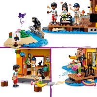 LEGO Friends Abenteuercamp mit Kayak, Bauspielzeug für Rollenspiele, Geschenkidee für Mädchen und Jungen ab 7 Jahren, Set mit 3 Spielfiguren und einem Bären, Camping-Spielzeug 42626