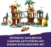 LEGO Friends Baumhaus im Abenteuercamp, Spielset für Mädchen und Jungen ab 8 Jahren mit 5 Spielfiguren und 5 Tieren, Geschenkidee für kreatives Spielen, Sportspielzeug 42631