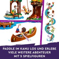 LEGO Friends Baumhaus im Abenteuercamp, Spielset für Mädchen und Jungen ab 8 Jahren mit 5 Spielfiguren und 5 Tieren, Geschenkidee für kreatives Spielen, Sportspielzeug 42631