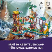 LEGO Friends Baumhaus im Abenteuercamp, Spielset für Mädchen und Jungen ab 8 Jahren mit 5 Spielfiguren und 5 Tieren, Geschenkidee für kreatives Spielen, Sportspielzeug 42631