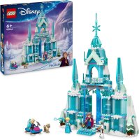 LEGO | Disney Frozen Elsas Winterpalast, Bau- und Spielset für Kinder mit Modell-Palast und Minifiguren ELSA und Anna, Geschenk für Mädchen, Jungen und Filmfans ab 6 Jahren 43244