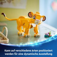 LEGO | Disney Simba, das Löwenjunge des Königs, Bauspielzeug für Kinder, Fantasy-Spielset mit Löwenfigur, coole Geschenkidee für Mädchen und Jungen ab 6 Jahren, Kinderspielzeug 43243